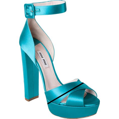 miu miu blue ankle strap heels|miu miuu heels.